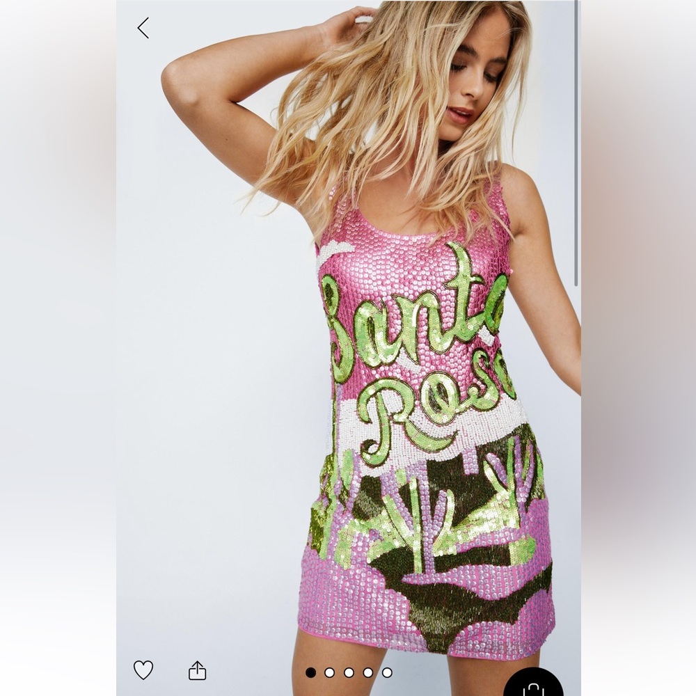Santa Rosa beaded mini dress